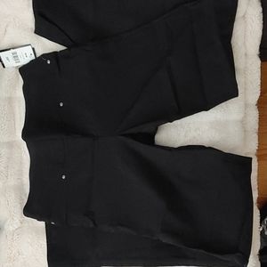 Suzy Shier black shaping crop pants pull-on size M